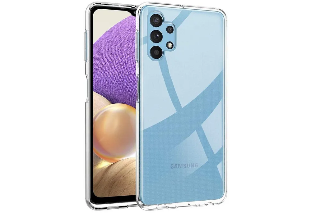 CoolGadget Handyhülle Silikon Handy Hülle Slim für Samsung Galaxy A32 5G 6,5 Zoll, dünne TPU Schutzhülle Case in transparent / durchsichtig