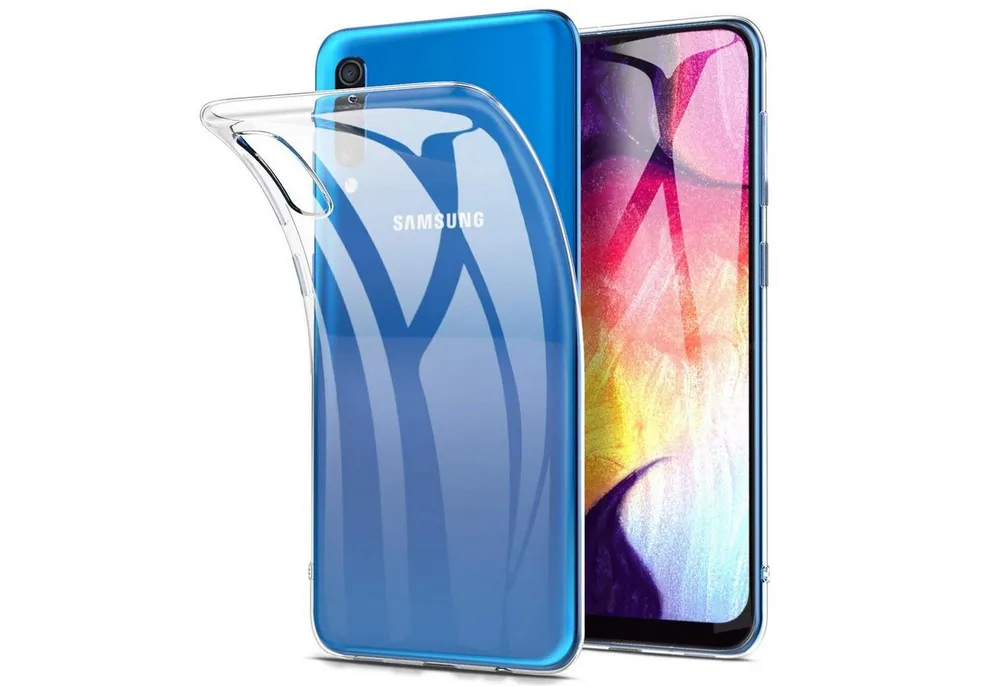 CoolGadget Handyhülle Silikon Handy Hülle Slim für Samsung Galaxy A50 / A30s 6,4 Zoll, dünne TPU Schutzhülle Case in transparent / durchsichtig
