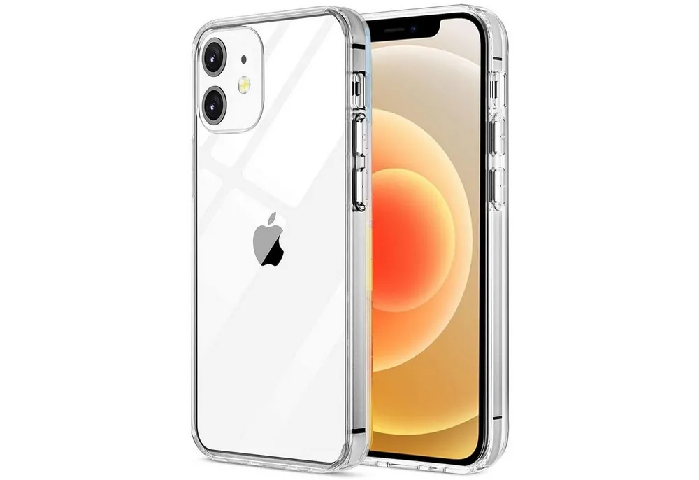 CoolGadget Handyhülle Silikon Handy Hülle Slim für Apple iPhone 12 Mini 5,4 Zoll, dünne TPU Schutzhülle Case in transparent / durchsichtig