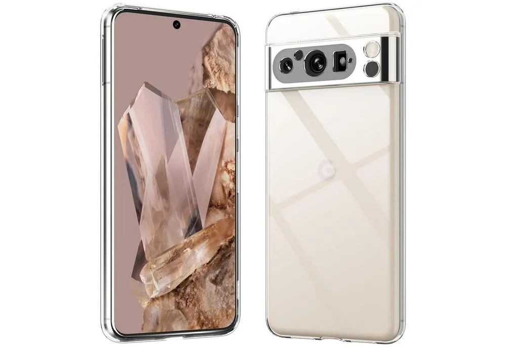 CoolGadget Handyhülle Silikon Handy Hülle Slim für Google Pixel 8 Pro 6,7 Zoll, dünne TPU Schutzhülle Case in transparent / durchsichtig