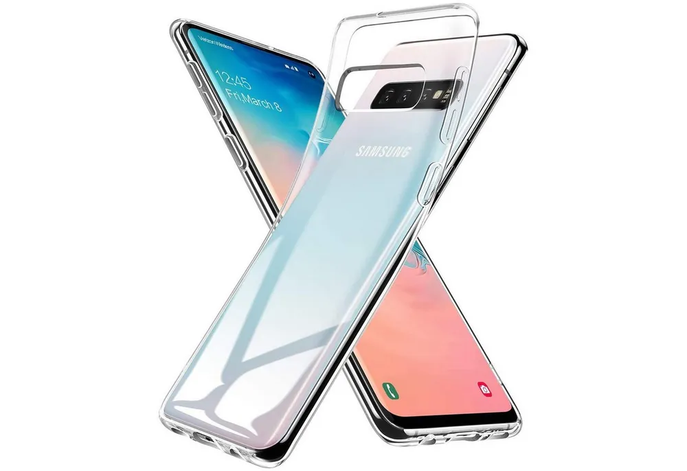 CoolGadget Handyhülle Silikon Handy Hülle Slim für Samsung Galaxy S10 6,1 Zoll, dünne TPU Schutzhülle Case in transparent / durchsichtig