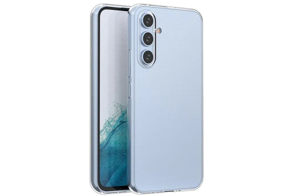 CoolGadget Handyhülle Silikon Handy Hülle Slim für Samsung Galaxy A34 5G 6,5 Zoll, dünne TPU Schutzhülle Case in transparent / durchsichtig