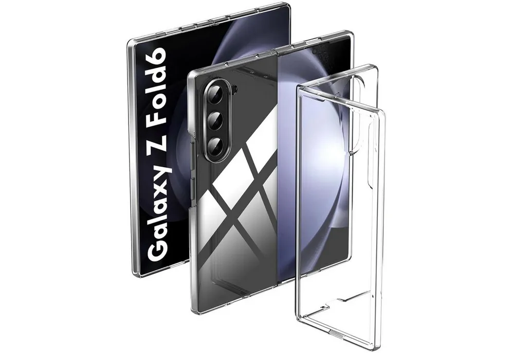CoolGadget Handyhülle Silikon Handy Hülle Slim für Samsung Galaxy Z FOLD 6 7,6 Zoll, dünne TPU Schutzhülle Case in transparent / durchsichtig