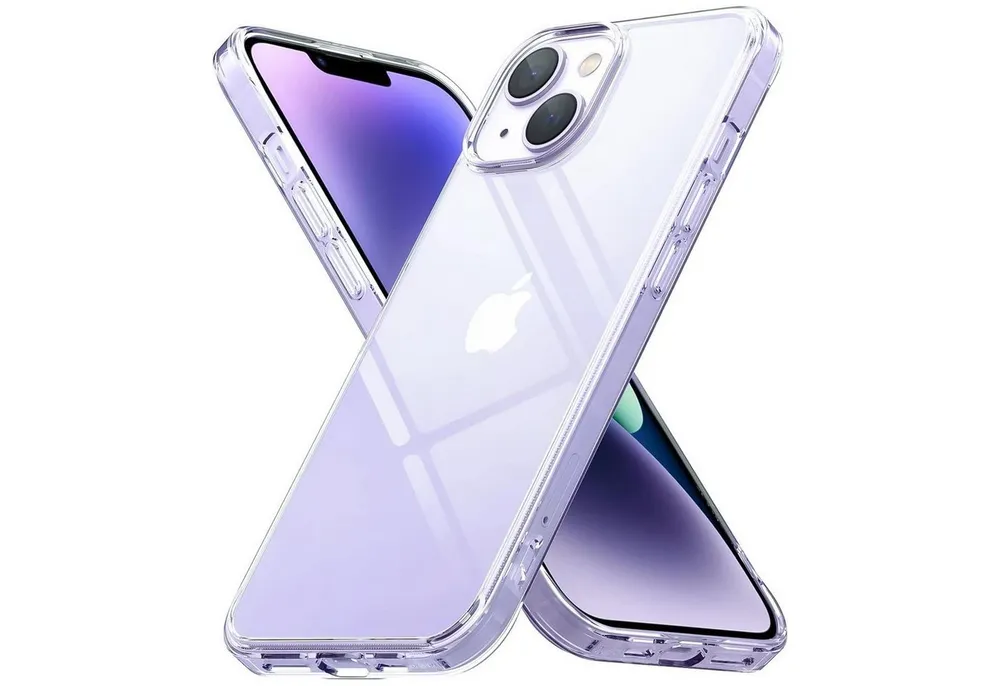 CoolGadget Handyhülle Silikon Handy Hülle Slim für Apple iPhone 14 6,1 Zoll, dünne TPU Schutzhülle Case in transparent / durchsichtig