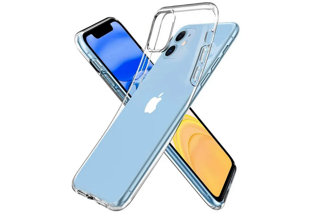 CoolGadget Handyhülle Silikon Handy Hülle Slim für Apple iPhone 11 6,1 Zoll, dünne TPU Schutzhülle Case in transparent / durchsichtig