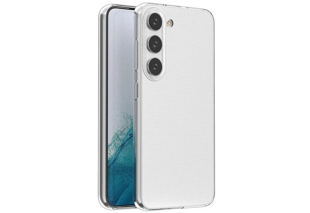 CoolGadget Handyhülle Silikon Handy Hülle Slim für Samsung Galaxy S23 6,1 Zoll, dünne TPU Schutzhülle Case in transparent / durchsichtig