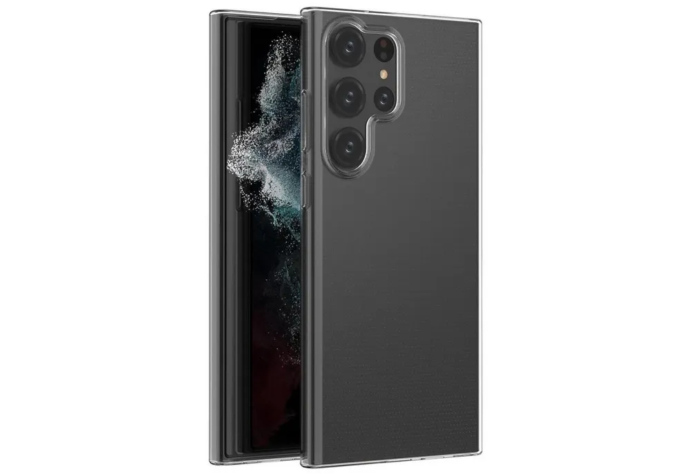 CoolGadget Handyhülle Silikon Handy Hülle Slim für Samsung Galaxy S23 Ultra 6,8 Zoll, dünne TPU Schutzhülle Case in transparent / durchsichtig