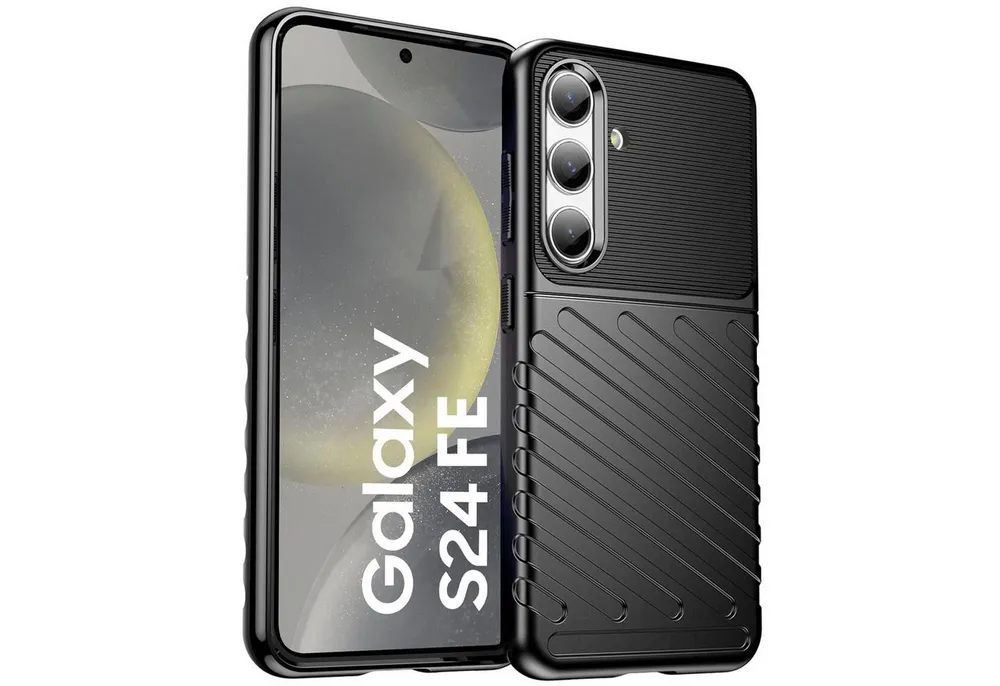 CoolGadget Handyhülle Thunder Hybrid Case für Samsung Galaxy S24 FE 6,7 Zoll, stylische rutschfeste Schutzhülle Handy Hülle für Samsung S24 FE 5G