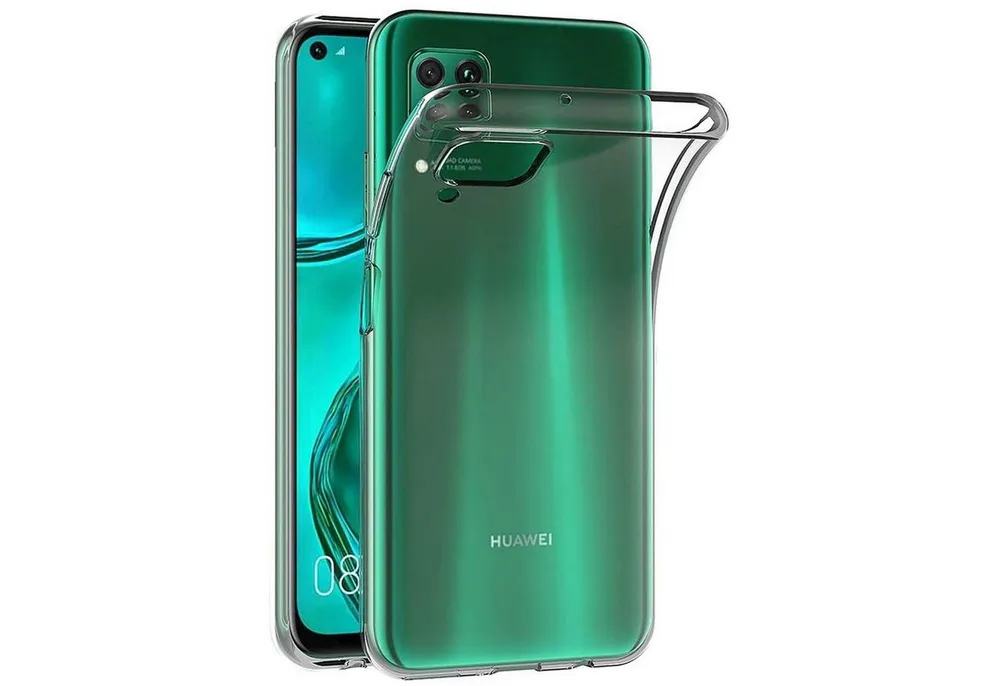 CoolGadget Handyhülle Transparent Ultra Slim Case für Huawei P40 Lite 6,4 Zoll, Silikon Hülle Dünne Schutzhülle für Huawei P40 Lite Hülle