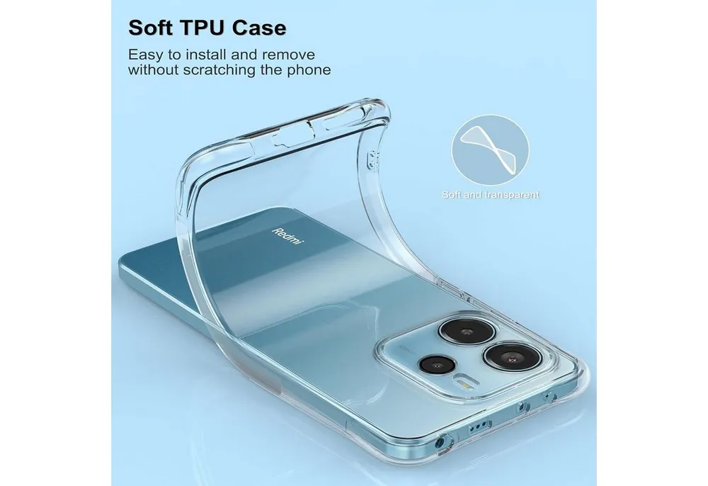 CoolGadget Handyhülle Transparent Ultra Slim Case für Xiaomi Redmi Note 14 5G 6,67 Zoll, Silikon Hülle Dünne Schutzhülle für Redmi Note 14 5G Hülle