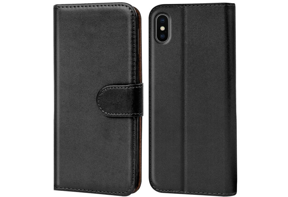 CoolGadget Handyhülle Wallet Klapp Tasche Book Case für Apple iPhone X / XS 5,8 Zoll, Hülle Klapphülle Flip Cover Etui Schutzhülle