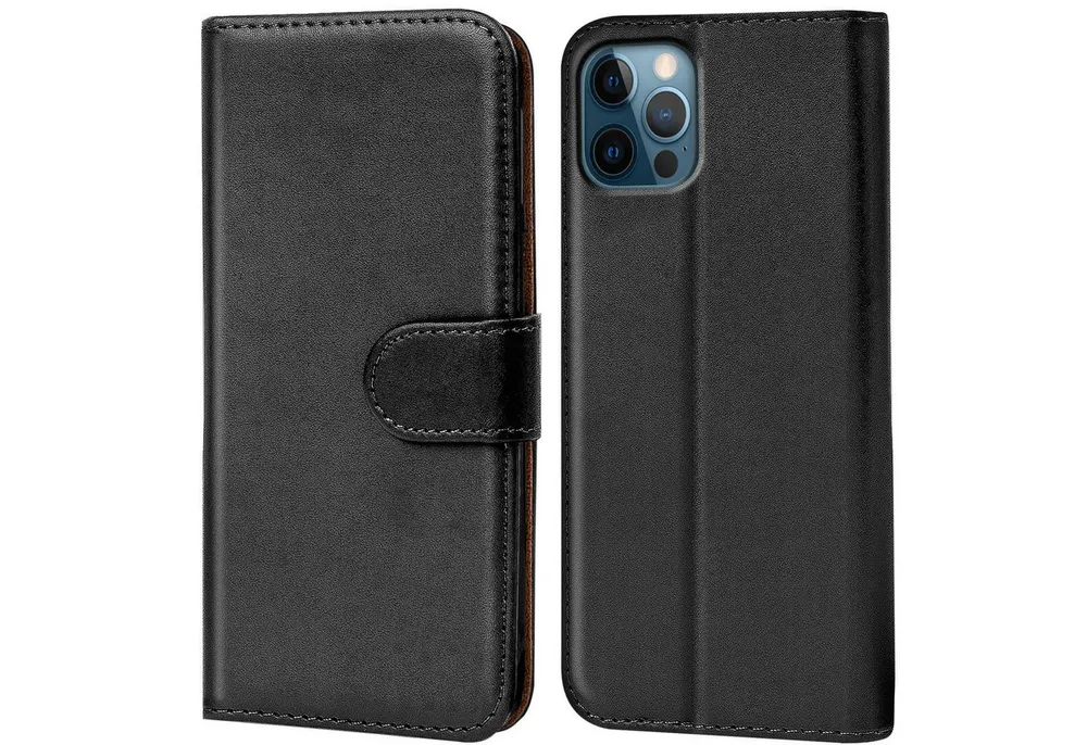 CoolGadget Handyhülle Wallet Klapp Tasche Book Case für Apple iPhone 12 Pro Max 6,7 Zoll, Hülle Klapphülle Flip Cover Etui Schutzhülle