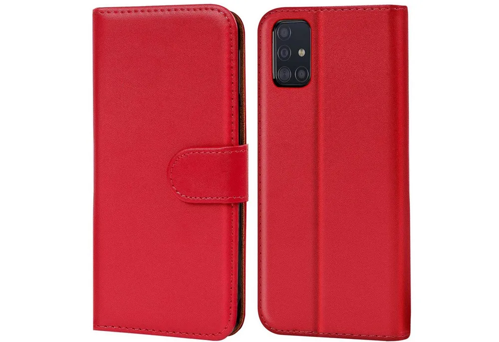 CoolGadget Handyhülle Wallet Klapp Tasche Book Case für Samsung Galaxy A51 6,5 Zoll, Hülle Klapphülle Flip Cover Etui Schutzhülle