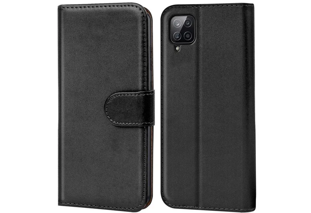 CoolGadget Handyhülle Wallet Klapp Tasche Book Case für Samsung Galaxy A12 / M12 6,5 Zoll, Hülle Klapphülle Flip Cover Etui Schutzhülle