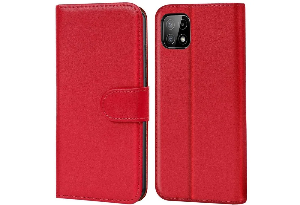 CoolGadget Handyhülle Wallet Klapp Tasche Book Case für Samsung Galaxy A22 5G 6,6 Zoll, Hülle Klapphülle Flip Cover Etui Schutzhülle