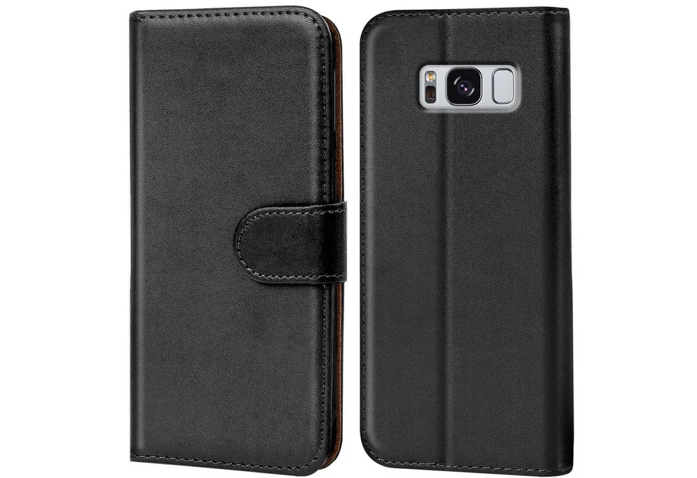 CoolGadget Handyhülle Wallet Klapp Tasche Book Case für Samsung Galaxy S8 Plus 6,2 Zoll, Hülle Klapphülle Flip Cover Etui Schutzhülle