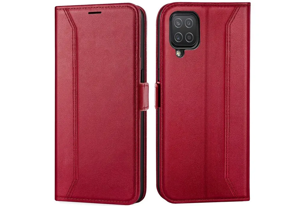 CoolGadget Handyhülle Wallet Klapptasche Cover Case für Samsung Galaxy A22 4G / M32 / M22 6,4 Zoll, Handy Tasche mit RFID Schutz Kartenfach Book Schutzhülle