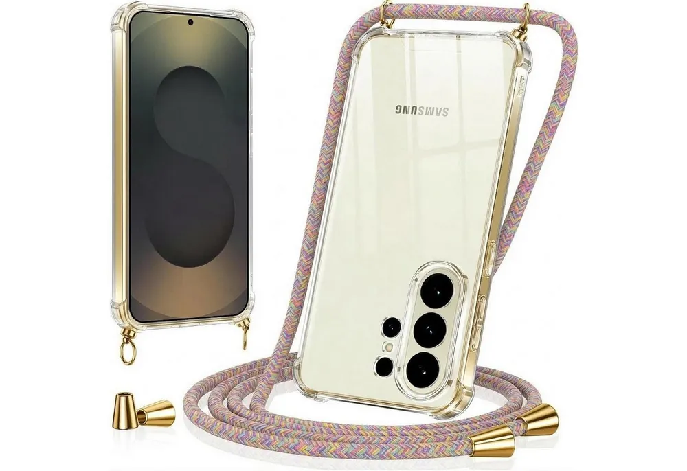 CoolGadget Handykette Handyhülle mit Handyband für Samsung Galaxy S24 6,2 Zoll, Case zum Umhängen Kette Halsband Kordel mit Hülle für Samsung S24