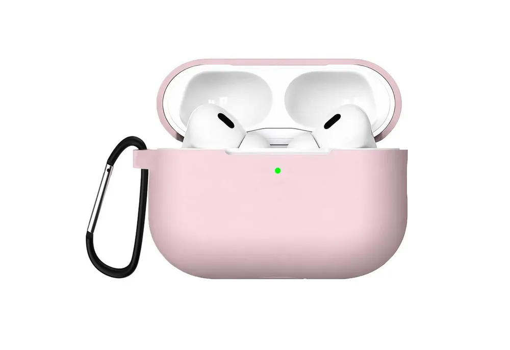 CoolGadget Kopfhörer-Schutzhülle Basic Silikon Hülle für AirPods Pro 3 Schutzhülle mit Karabiner, Soft Touch Case, stoßfest, rutschfest, 360° Schutz, kabellos ladbar