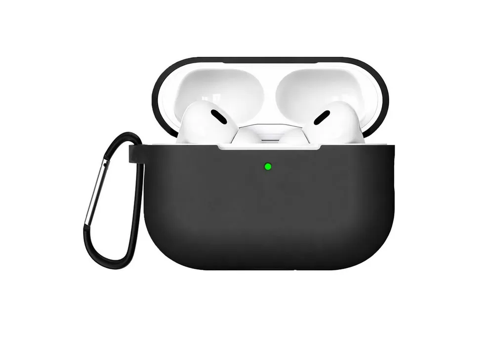 CoolGadget Kopfhörer-Schutzhülle Basic Silikon Hülle für AirPods Pro 3 Schutzhülle mit Karabiner, Soft Touch Case, stoßfest, rutschfest, 360° Schutz, kabellos ladbar
