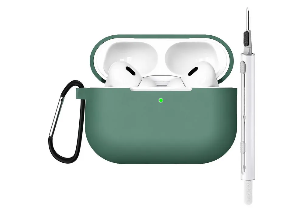 CoolGadget Kopfhörer-Schutzhülle für AirPods Pro 3 Silikon, Stoßfest Clip Karabiner kabelloses laden Case Schutz Cover