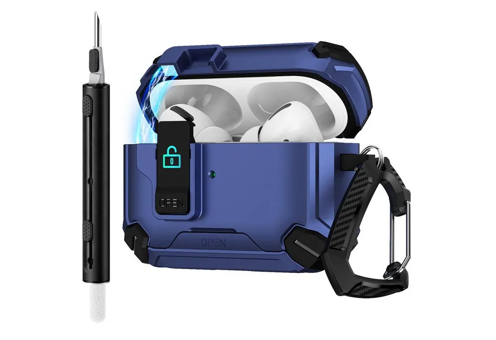 CoolGadget Kopfhörer-Schutzhülle für Apple AirPods Pro 3 Kunststoff, Stoßfest Ständer Clip Karabiner MagSafe Case Schutz Cover