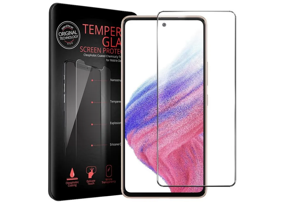 CoolGadget Schutzfolie Panzerfolie für Samsung Galaxy A53 5G, (9H Härtegrad, 2x Schutzglas, 1xReinigungset), Displayfolie Panzer Schutzfolie 2 Stück für Samsung A53 5G Glas Folie