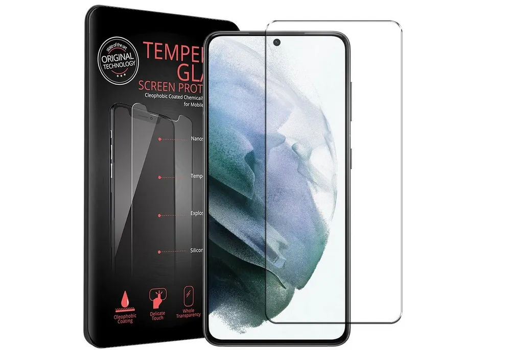 CoolGadget Schutzfolie Panzerfolie für Samsung Galaxy S21, (9H Härtegrad, 2x Schutzglas, 1xReinigungset), Displayfolie Panzer Schutzfolie 2 Stück für Samsung S21 Glas Folie