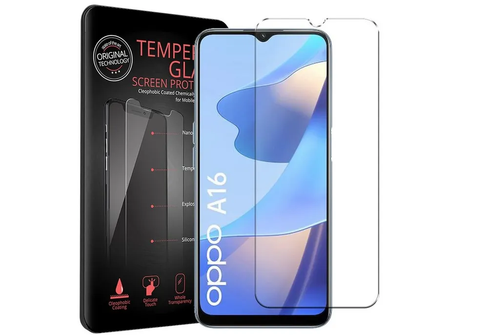 CoolGadget Schutzfolie Panzerfolie für OPPO A16 / A16s, (9H Härtegrad, 2x Schutzglas, 1xReinigungset), Displayfolie Panzer Schutzfolie 2 Stück für OPPO A16 / A16s Glas Folie