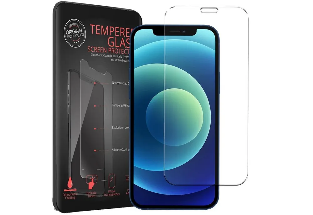 CoolGadget Schutzfolie Panzerfolie für Apple iPhone 12 / 12 Pro, (9H Härtegrad, 2x Schutzglas, 1xReinigungset), Displayfolie Panzer Schutzfolie 2 Stück für iPhone 12 12 Pro Glasfolie