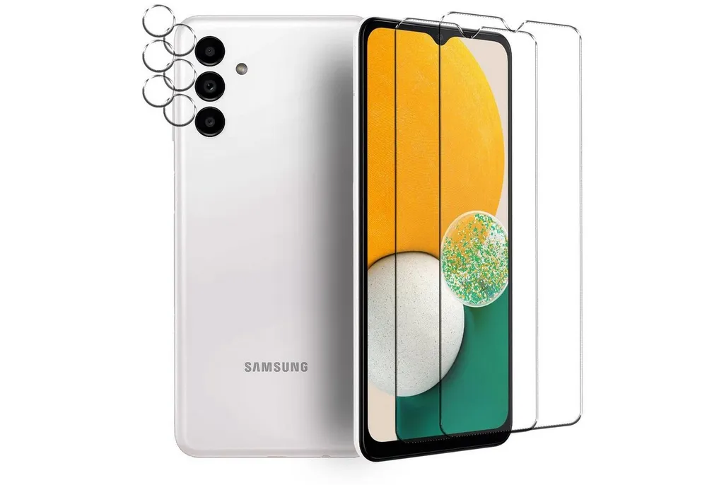 CoolGadget Schutzfolie Panzerfolie für Samsung Galaxy A13 5G / A04s, (Spar-Set 4in1, 2x Displayschutz, 2x Kameraschutz), Panzerglas Schutzfolie für Samsung Galaxy A13 5G / A04s Folie
