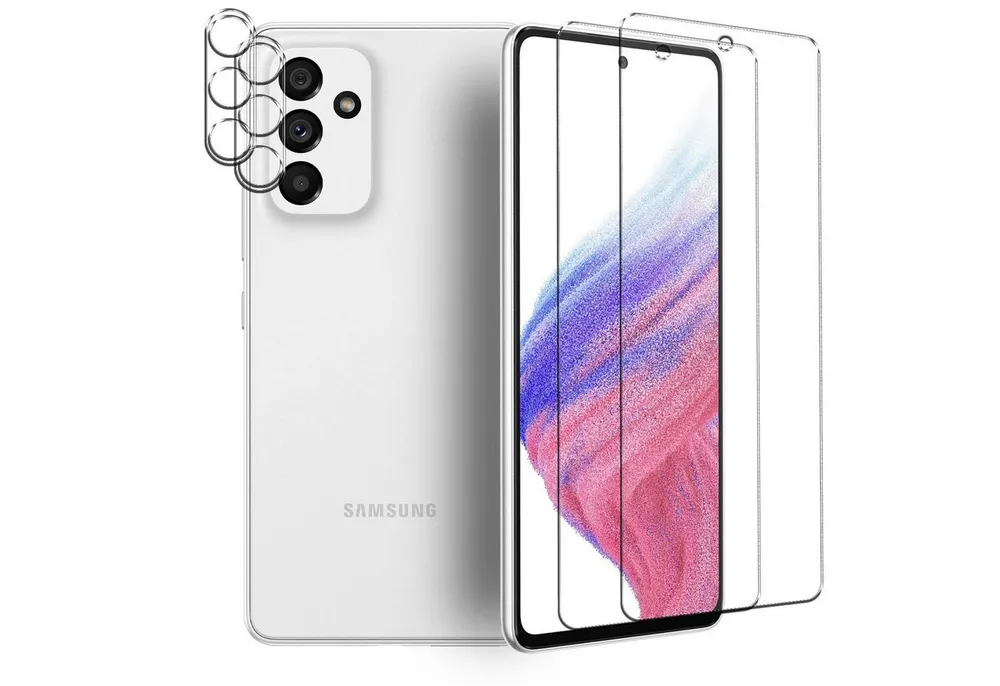 CoolGadget Schutzfolie Panzerfolie für Samsung Galaxy A25 5G, (Spar-Set 4in1, 2x Displayschutz, 2x Kameraschutz), Panzerglas Schutzfolie für Samsung Galaxy A25 5G