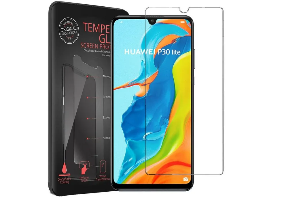 CoolGadget Schutzfolie Panzerfolie für Huawei P30 Lite, (9H Härtegrad, 2x Schutzglas, 1xReinigungset), Displayfolie Panzer Schutzfolie 2 Stück für Huawei P30 Lite Glas Folie