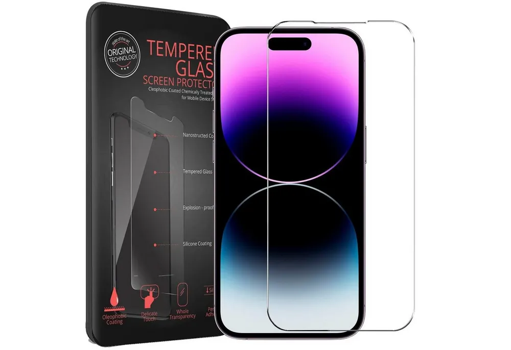 CoolGadget Schutzfolie Panzerfolie für Apple iPhone 14 Pro Max, (9H Härtegrad, 2x Schutzglas, 1xReinigungset), Displayfolie Schutzfolie 2 Stück für iPhone 14 Pro Max Glas Folie