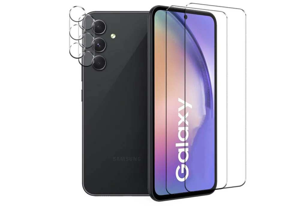 CoolGadget Schutzfolie Panzerfolie für Samsung Galaxy A26 5G, (Spar-Set 4in1, 2x Displayschutz, 2x Kameraschutz), Panzerglas Schutzfolie für Samsung Galaxy A26 5G
