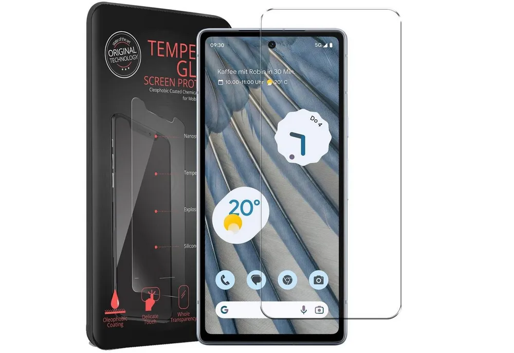 CoolGadget Schutzfolie Panzerfolie für Google Pixel 7a, (9H Härtegrad, 2x Schutzglas, 1xReinigungset), Displayfolie Panzer Schutzfolie 2 Stück für Google Pixel 7a Glas Folie