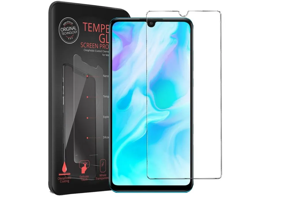 CoolGadget Schutzfolie Panzerfolie für Huawei P30, (9H Härtegrad, 2x Schutzglas, 1xReinigungset), Displayfolie Panzer Schutzfolie 2 Stück für Huawei P30 Glas Folie