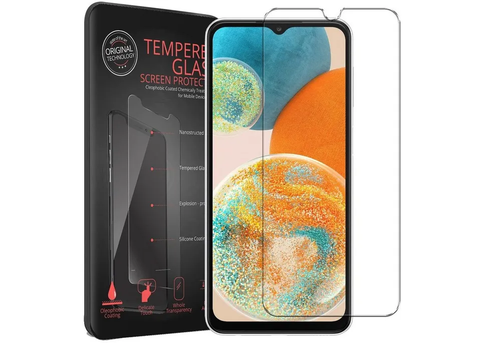 CoolGadget Schutzfolie Panzerfolie für Samsung Galaxy A23 5G, (9H Härtegrad, 2x Schutzglas, 1xReinigungset), Displayfolie Panzer Schutzfolie 2 Stück für Samsung A23 5G Glas Folie