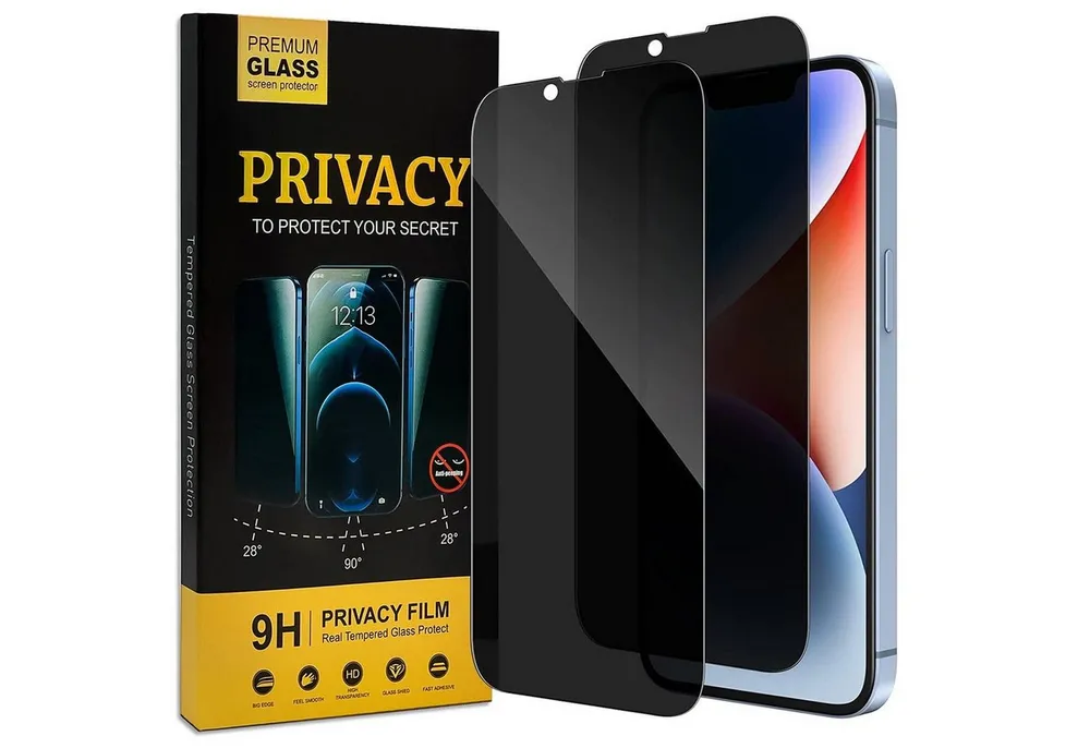 CoolGadget Schutzfolie Sichtschutz Panzerfolie für iPhone 14 Plus, (Spar-Set 2in1, Fullscreen), Privacy Fullscreen Glas Anti-Spy Schutzfolie für iPhone 14 Plus Folie