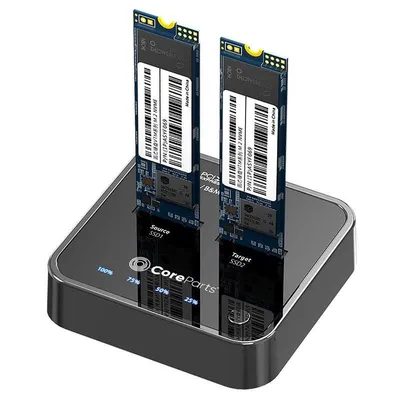 Dockingstation CoreParts MS-CLONER-NVME USB 3.2 Gen 2 M.2 NVMe 10 Gbit/s Schwarz