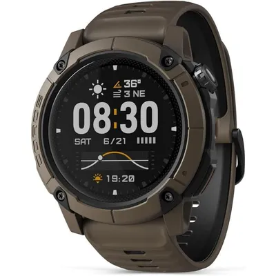 COROS NOMAD Bluetooth GPS 1,3" Braun Silikonarmband Wasserdicht IPX