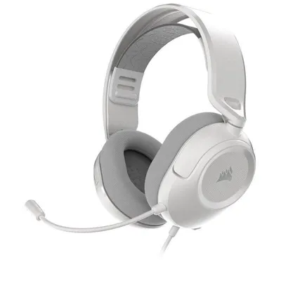 Corsair HS35 v3 Gaming-Kopfhörer kabelgebunden 3,5 mm, 50 mm Treiber, weiß