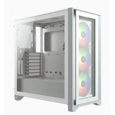Corsair iCUE 4000X RGB gehärtetes Glas USB 3.0 Weiß
