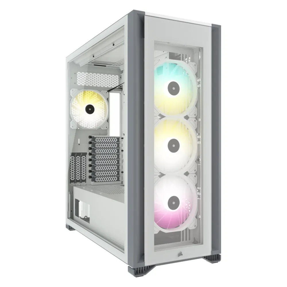 Corsair iCUE 7000X RGB gehärtetes Glas USB 3.0 Weiß