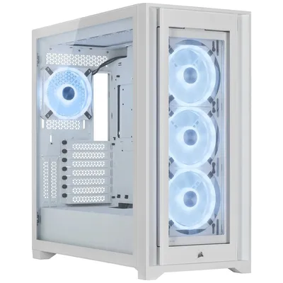 Corsair iCUE 5000X RGB QL Edition gehärtetes Glas USB 3.1 Weiß