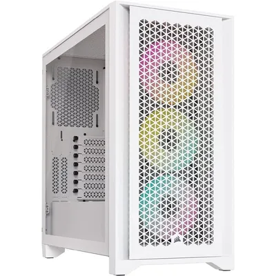 Corsair iCUE 4000D RGB AIRFLOW gehärtetes Glas USB 3.2 Weiß