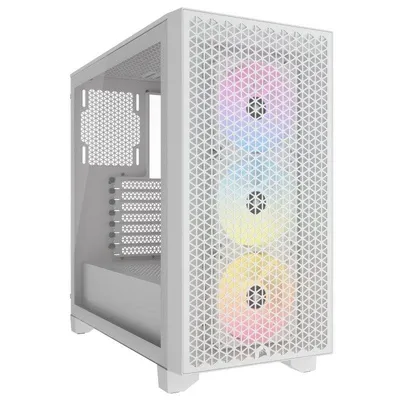 PC-Gehäuse Corsair 3000D RGB AIRFLOW Weiß ATX Glas 3x 120mm RGB USB 3.2