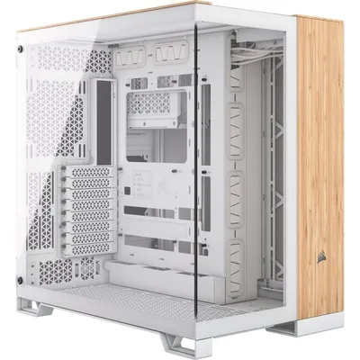 Corsair CC-9011284-WW Computer-Gehäuse Midi Tower Bambus, Weiß
