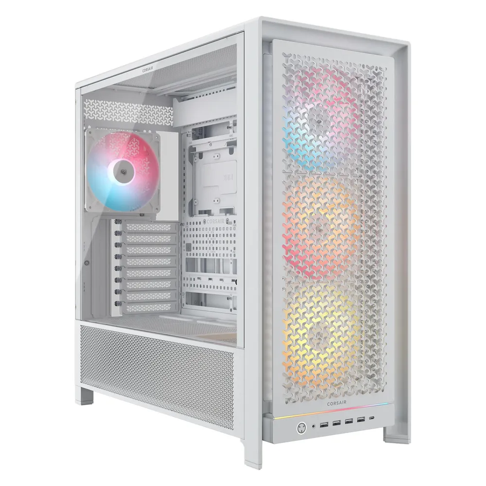 Corsair FRAME 5000 RS ARGB E-ATX Tower gehärtetes Glas USB-C weiß