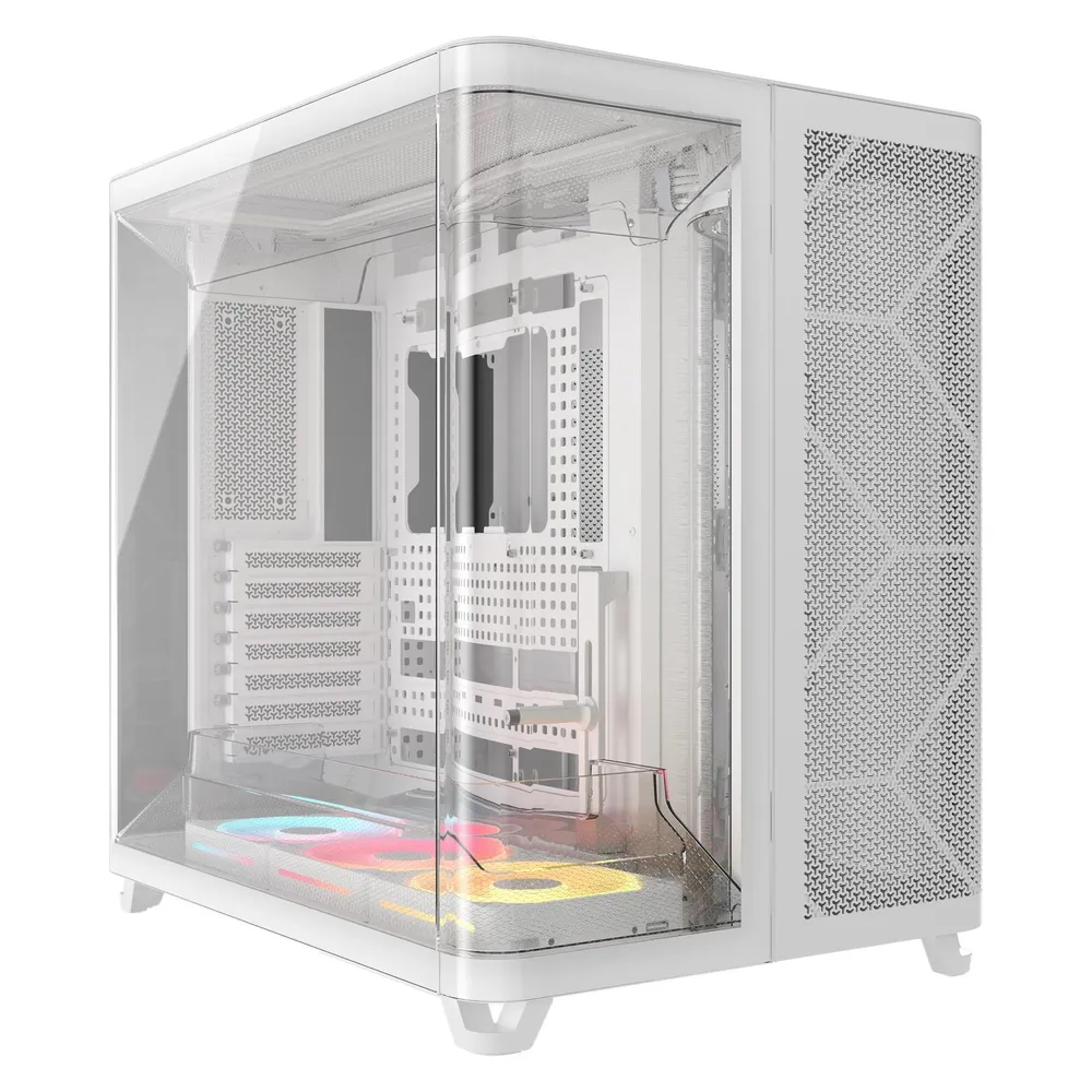 PC-Gehäuse Corsair AIR 5400 LX-R RGB Weiß Tempered Glass Triple-Kammer